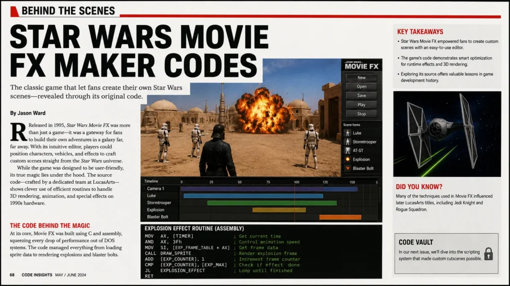 Star Wars Movie FX Maker Codes